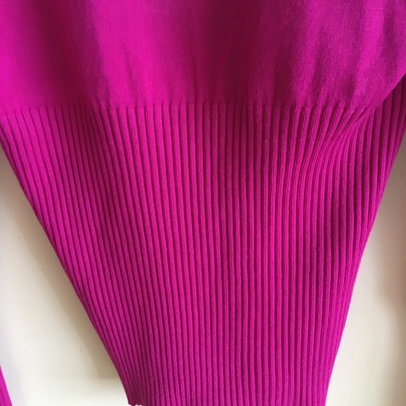 Dots Fuscia Pullover Cowl Neck Sweater - Picture 4 of 7